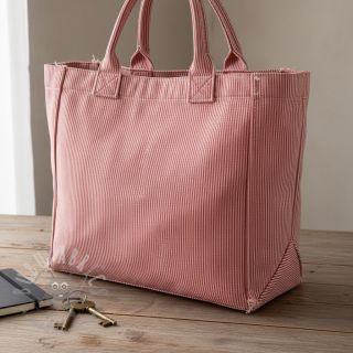 Dekorativno blago DOBBY Colored stripe poppy red