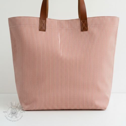 Dekorativno blago DOBBY Colored stripe dark orange