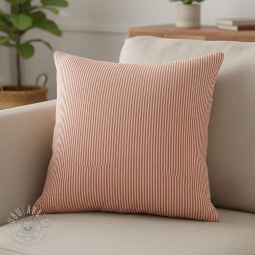 Dekorativno blago DOBBY Colored stripe dark orange