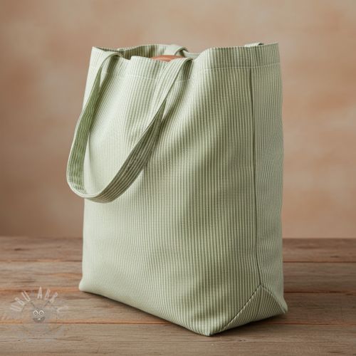 Dekorativno blago DOBBY Colored stripe light green