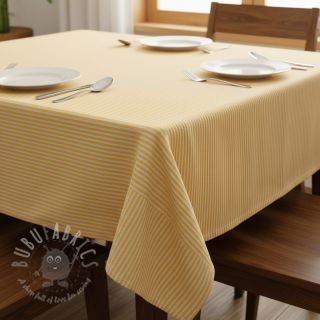 Dekorativno blago DOBBY Colored stripe warm yellow