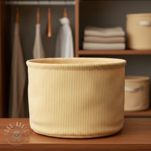 Dekorativno blago DOBBY Colored stripe warm yellow