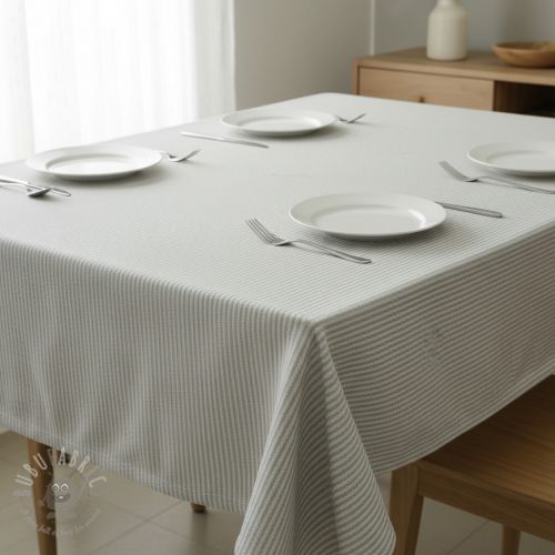 Dekorativno blago DOBBY Colored stripe light grey