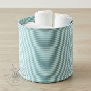 Dekorativno blago DOBBY Colored stripe turquoise