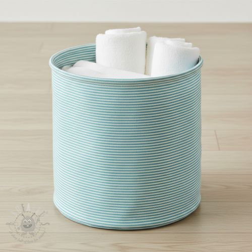 Dekorativno blago DOBBY Colored stripe turquoise