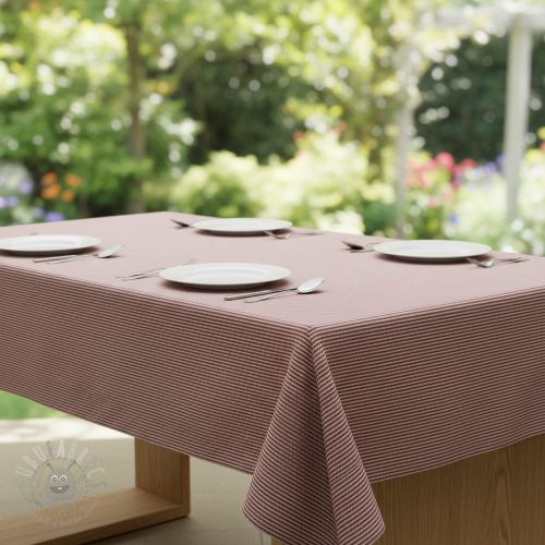 Dekorativno blago DOBBY Colored stripe burgundy