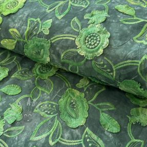 Bombažna tkanina TIE DYE EMBROIDERY Flora design A