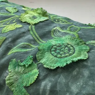 Bombažna tkanina TIE DYE EMBROIDERY Flora design A