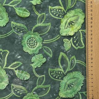 Bombažna tkanina TIE DYE EMBROIDERY Flora design A