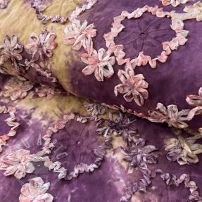 Bombažna tkanina TIE DYE EMBROIDERY Eva tape design D