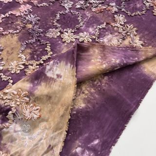 Bombažna tkanina TIE DYE EMBROIDERY Eva tape design D