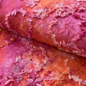 Bombažna tkanina TIE DYE EMBROIDERY Eva tape design F