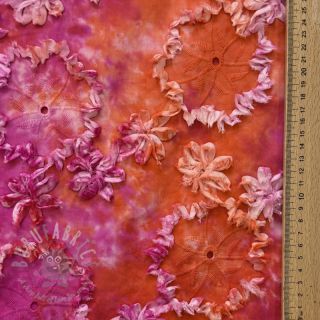 Bombažna tkanina TIE DYE EMBROIDERY Eva tape design F
