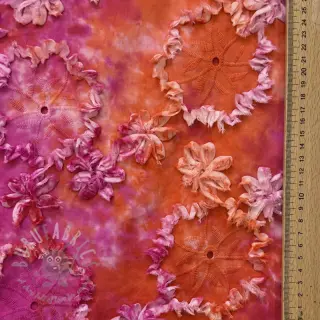 Bombažna tkanina TIE DYE EMBROIDERY Eva tape design F