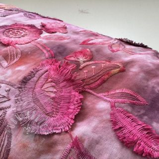 Bombažna tkanina TIE DYE EMBROIDERY Flora design D