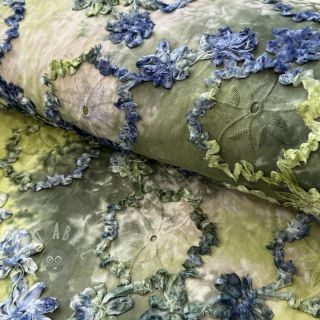 Bombažna tkanina TIE DYE EMBROIDERY Eva tape design A