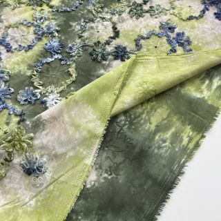 Bombažna tkanina TIE DYE EMBROIDERY Eva tape design A