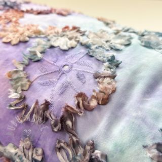 Bombažna tkanina TIE DYE EMBROIDERY Eva tape design C