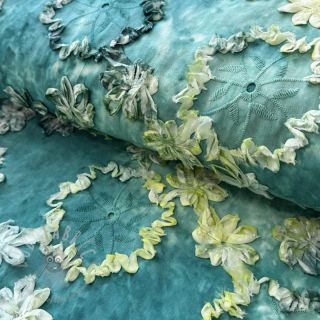 Bombažna tkanina TIE DYE EMBROIDERY Eva tape design B