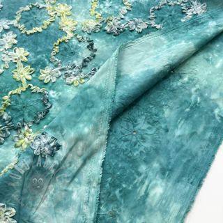 Bombažna tkanina TIE DYE EMBROIDERY Eva tape design B