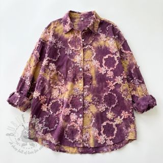 Bombažna tkanina TIE DYE EMBROIDERY Eva tape design D