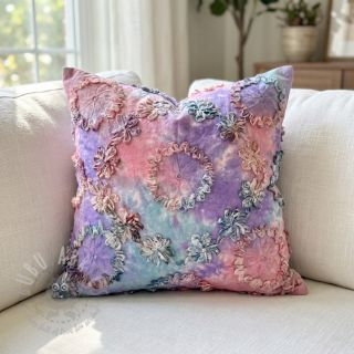 Bombažna tkanina TIE DYE EMBROIDERY Eva tape design C