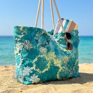 Bombažna tkanina TIE DYE EMBROIDERY Eva tape design B