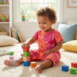 Bombažna tkanina TIE DYE EMBROIDERY Eva tape design F