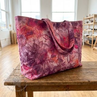 Bombažna tkanina TIE DYE EMBROIDERY Flora design D