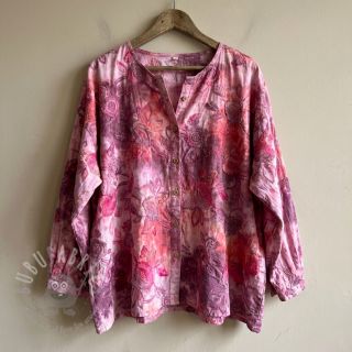 Bombažna tkanina TIE DYE EMBROIDERY Flora design D