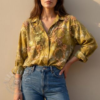 Bombažna tkanina TIE DYE EMBROIDERY Eva tape design E