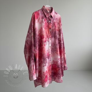 Bombažna tkanina TIE DYE EMBROIDERY Flora design D