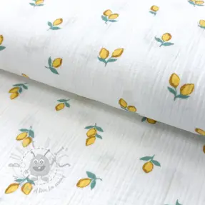Dvojitá gázovina/mušelín Fruits lemon ORGANIC