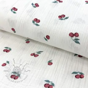 Dvoslojna gaza/muslin Fruits cherry ORGANIC