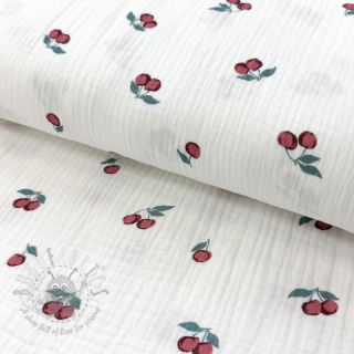 Dvoslojna gaza/muslin Fruits cherry ORGANIC