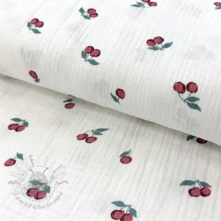 Dvoslojna gaza/muslin Fruits cherry ORGANIC