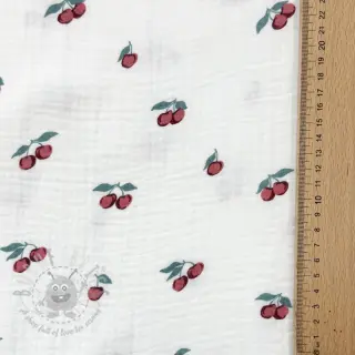 Dvoslojna gaza/muslin Fruits cherry ORGANIC