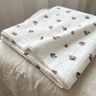 Dvoslojna gaza/muslin Fruits cherry ORGANIC