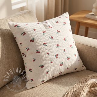 Dvoslojna gaza/muslin Fruits cherry ORGANIC