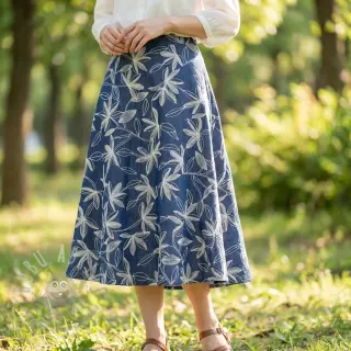 Bombažna tkanina JEANS Embroidery Flowers white
