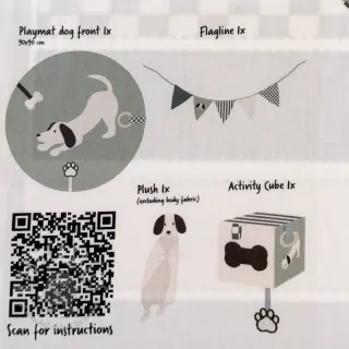 Bombažna tkanina Dog PANEL digital print
