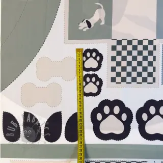 Bombažna tkanina Dog PANEL digital print