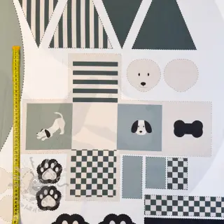 Bombažna tkanina Dog PANEL digital print
