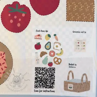 Bombažna tkanina Farmers market PANEL digital print