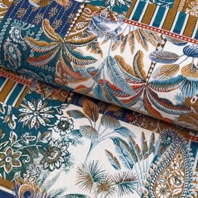 Dekorativno blago jacquard Basmati allover bleu