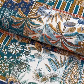 Dekorativno blago jacquard Basmati allover bleu