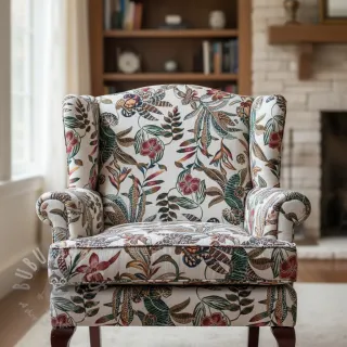 Dekorativno blago jacquard Neroli allover blanc