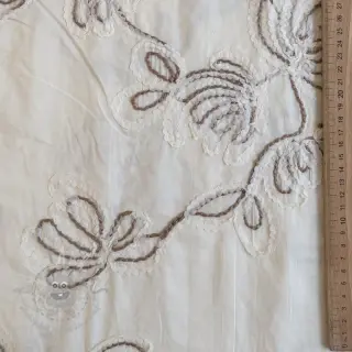 Bombažna tkanina EMBROIDERY Loom En Light off white