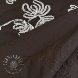 Bombažna tkanina EMBROIDERY Loom En Light brown