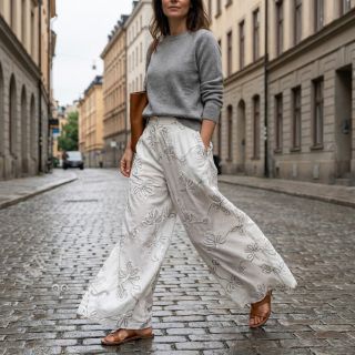 Bombažna tkanina EMBROIDERY Loom En Light off white